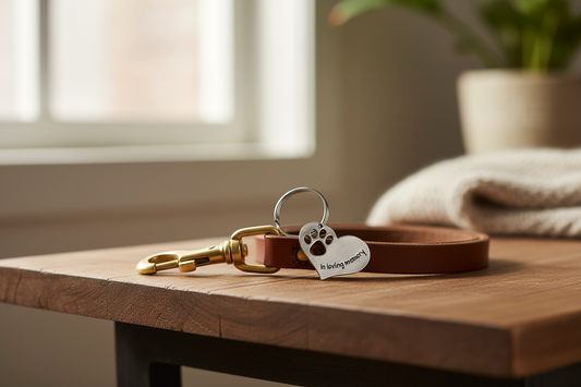 Forever in My Heart Charm Quarter-Sized on Keychain with Leash