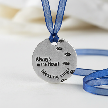 Forever Love charm with Always in the Heart side and ribbon