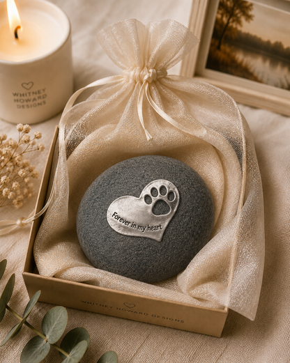 Pet Memorial Stone - Forever in My Heart Dog & Cat Memorial Gift