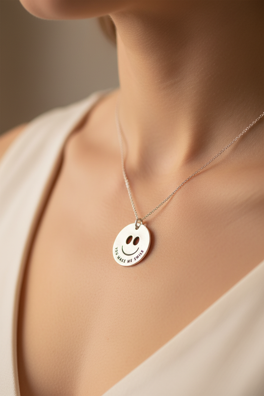 Friends Blessing Ring Worn as Necklace