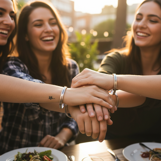 Friendship bracelets on close friends