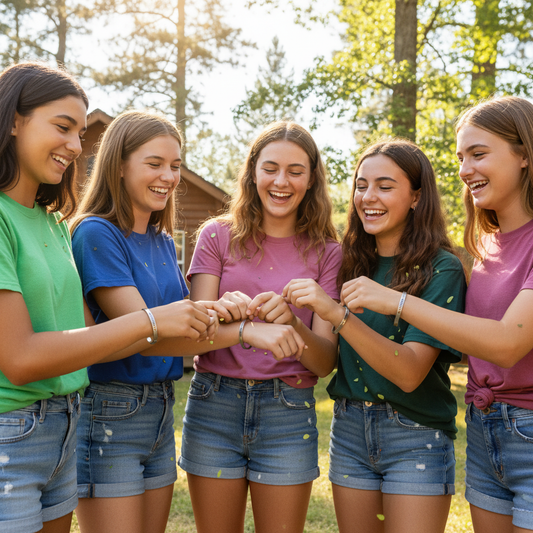Happy Camper bracelets properly sized on teen girls