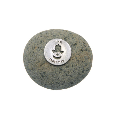 I Am Protected Meditation Stone - Safety & Security Affirmation Gift