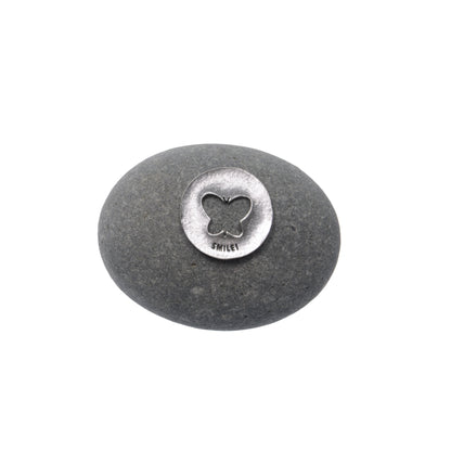 Smile Meditation Stone with Butterfly - Joy & Happiness Gift