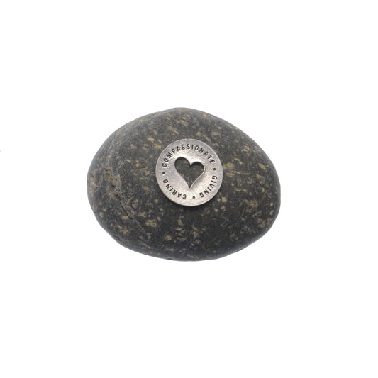 Caring Compassionate Giving - Meditation Stone