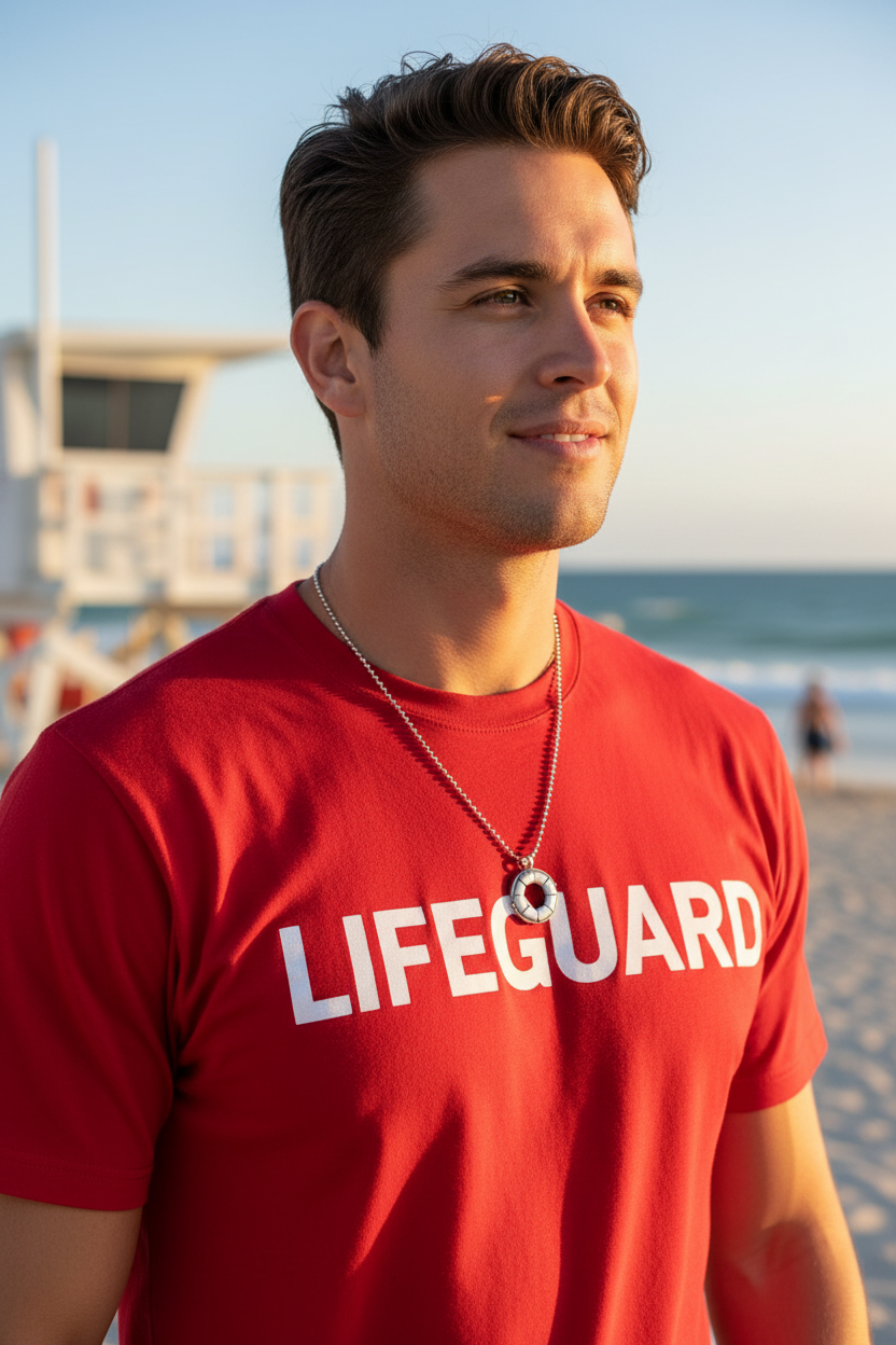 Lifeguard with Lifesaver Token Charm