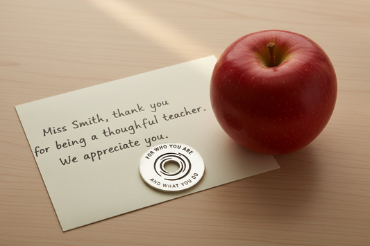 Teacher Appreciation Note with Blessing Ring