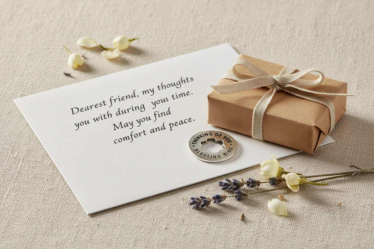 Thinking Of You Blessing Ring in Sympathy Card