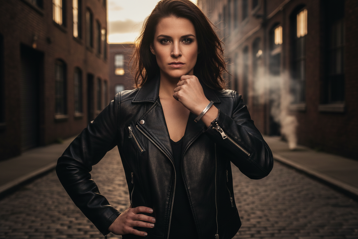 Though She Be But Little She Is Fierce cuff in bold empowering editorial lifestyle shot