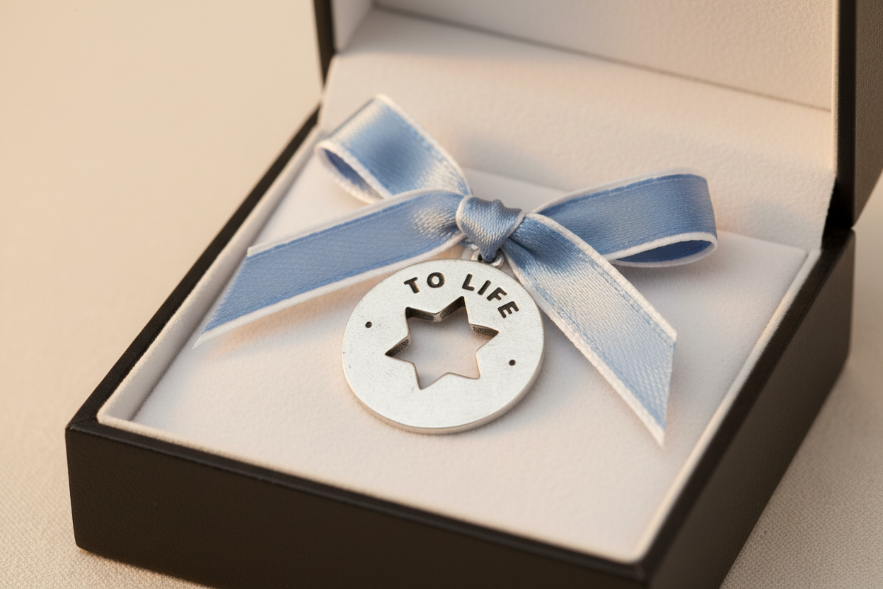 To Life Blessing Ring on Ribbon