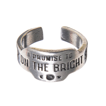 Look On The Bright Side Promise Ring front view
