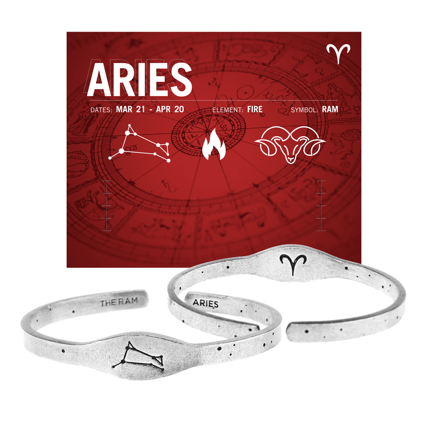 Zodiac Cuff Bracelet - Aries