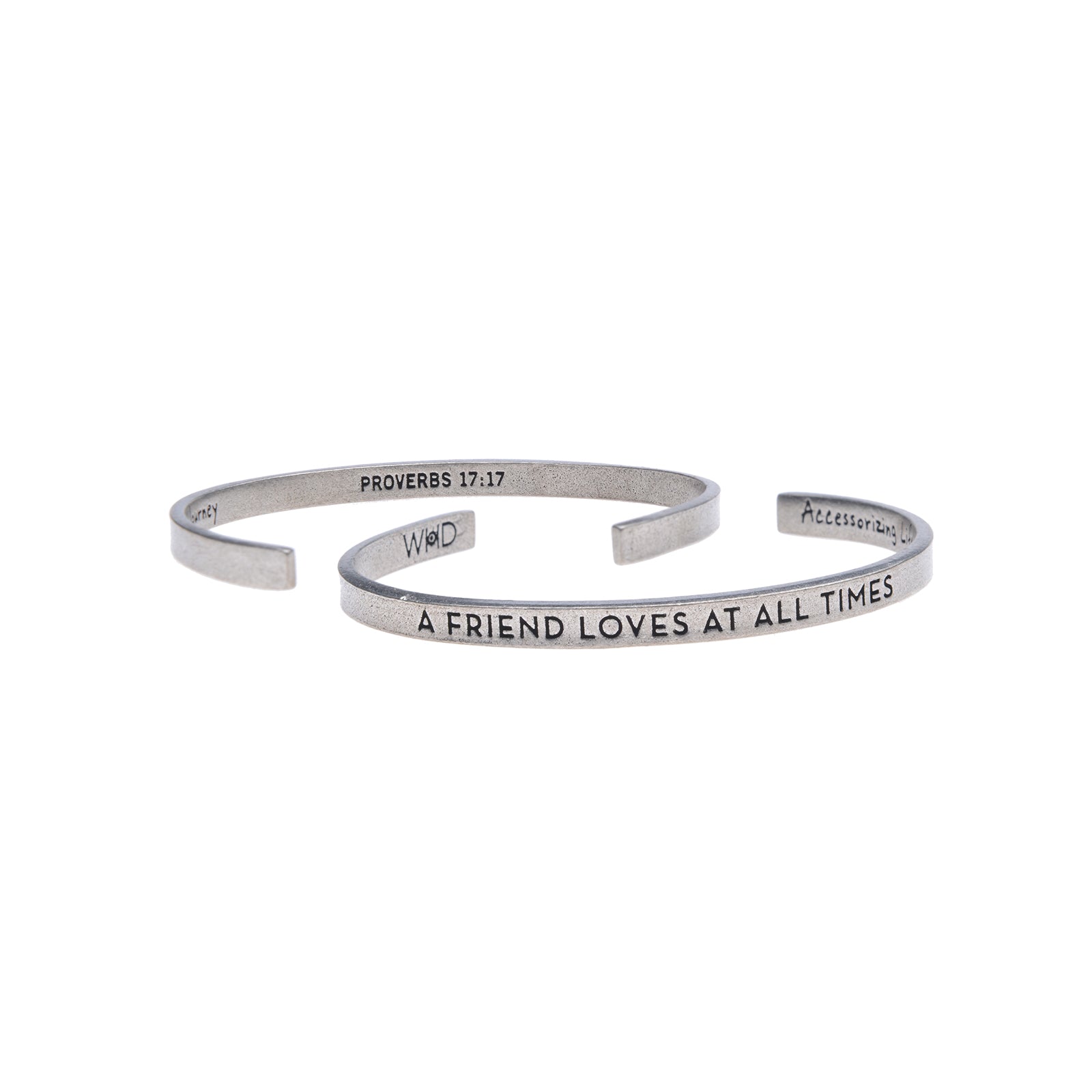 A Friend Loves At All Times Quotable Cuff Bracelet