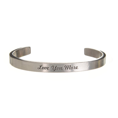 Love You More Quotable Cuff Bracelet