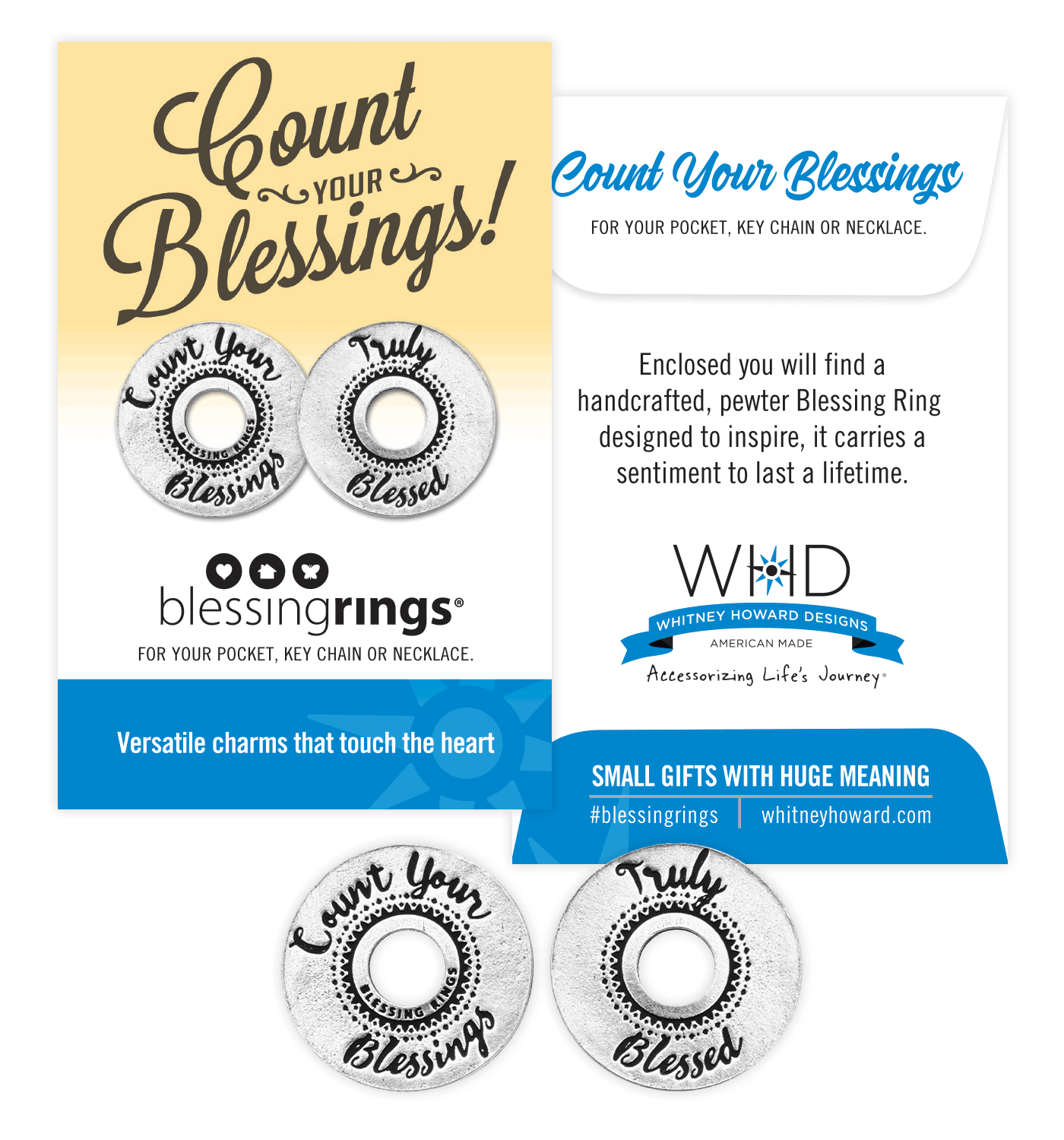 Count Your Blessings Blessing Ring Charm