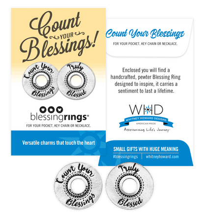 Count Your Blessings Blessing Ring Charm