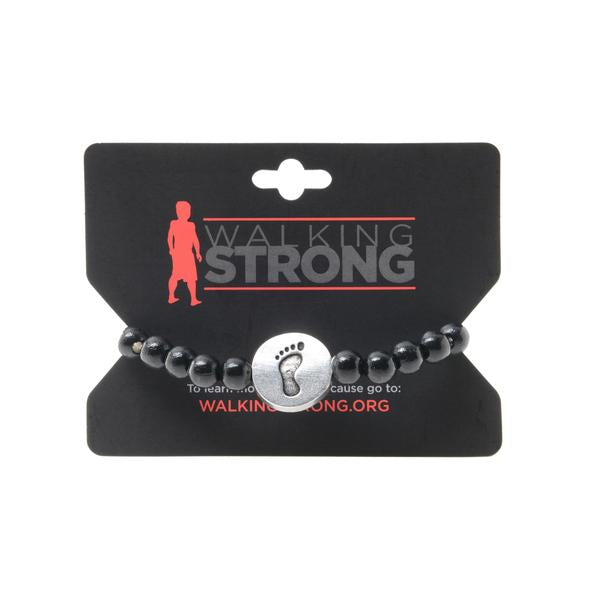 Walking Strong Bracelet - Large Black Wood Beads - Whitney Howard Designs
