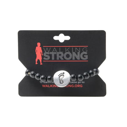 Walking Strong Bracelet - Large Black Wood Beads - Whitney Howard Designs