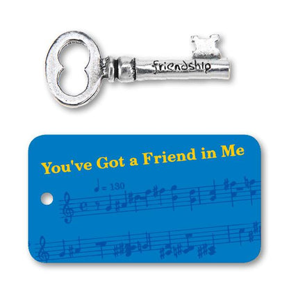 Friendship Key Charm with backer card
