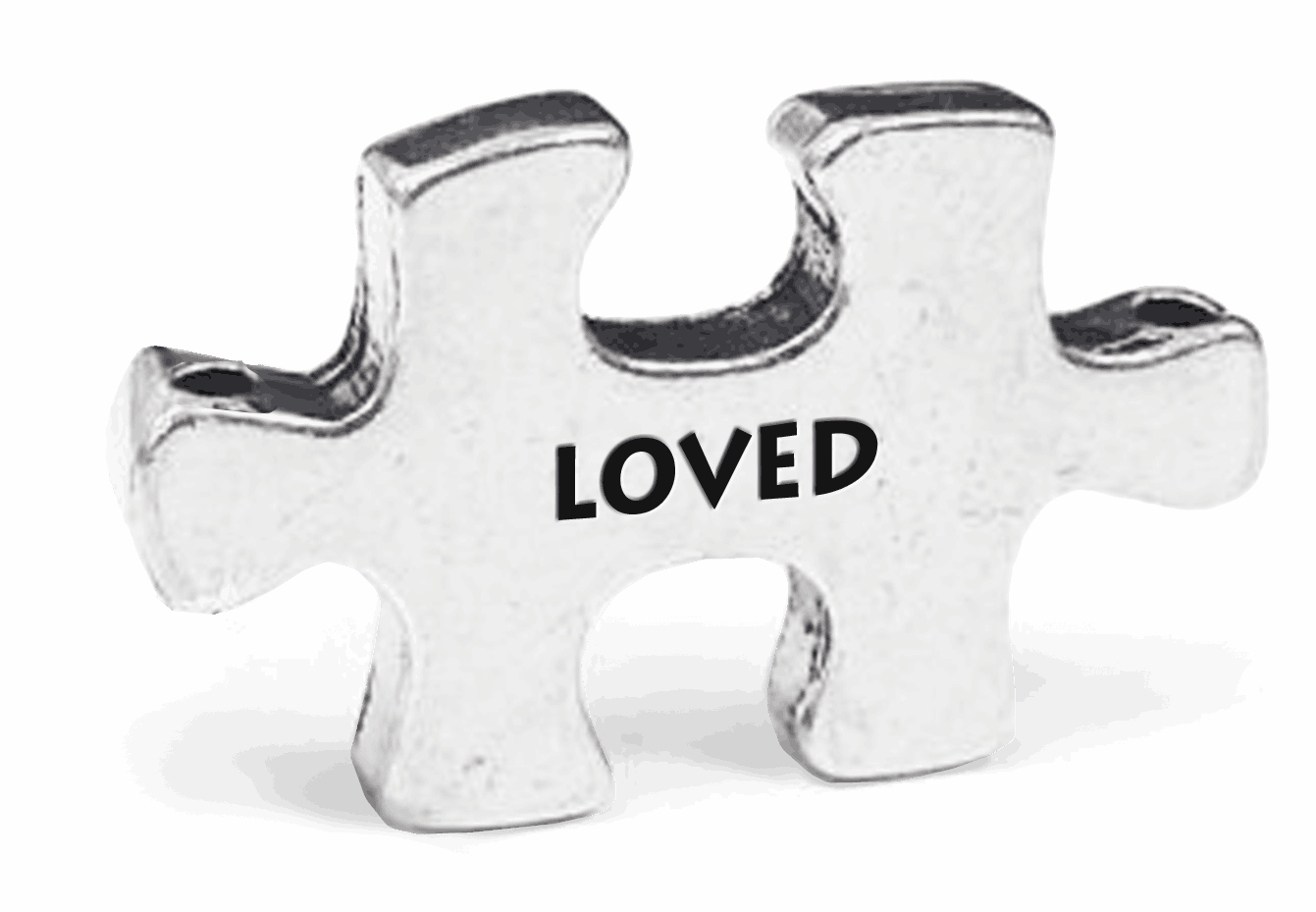 "I AM" Loved Puzzle Piece Charm