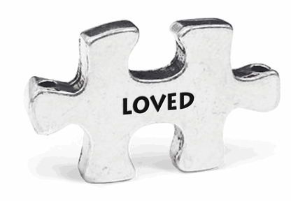 "I AM" Loved Puzzle Piece Charm