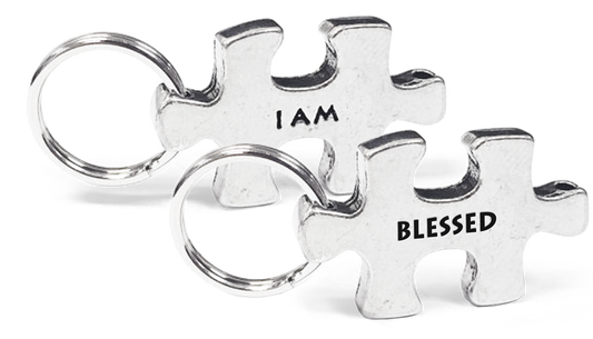 "I AM" Blessed Puzzle Piece Charm