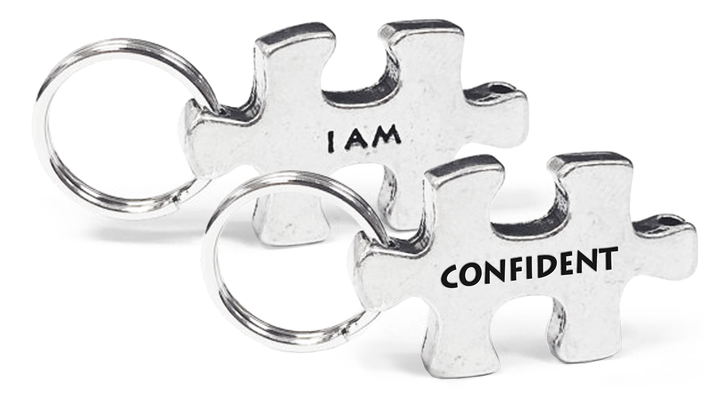 "I AM" Confident Puzzle Piece Charm