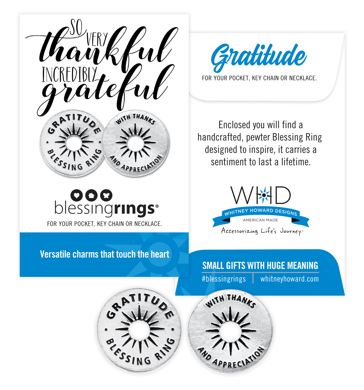 Gratitude Blessing Ring Charm