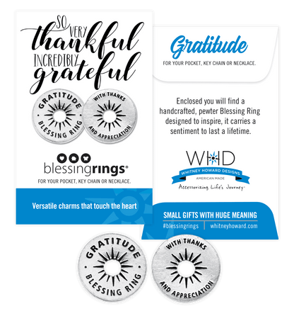 Gratitude Blessing Ring Charm