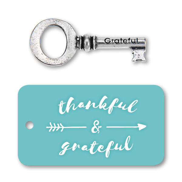 Grateful Key Charm with backer card 2