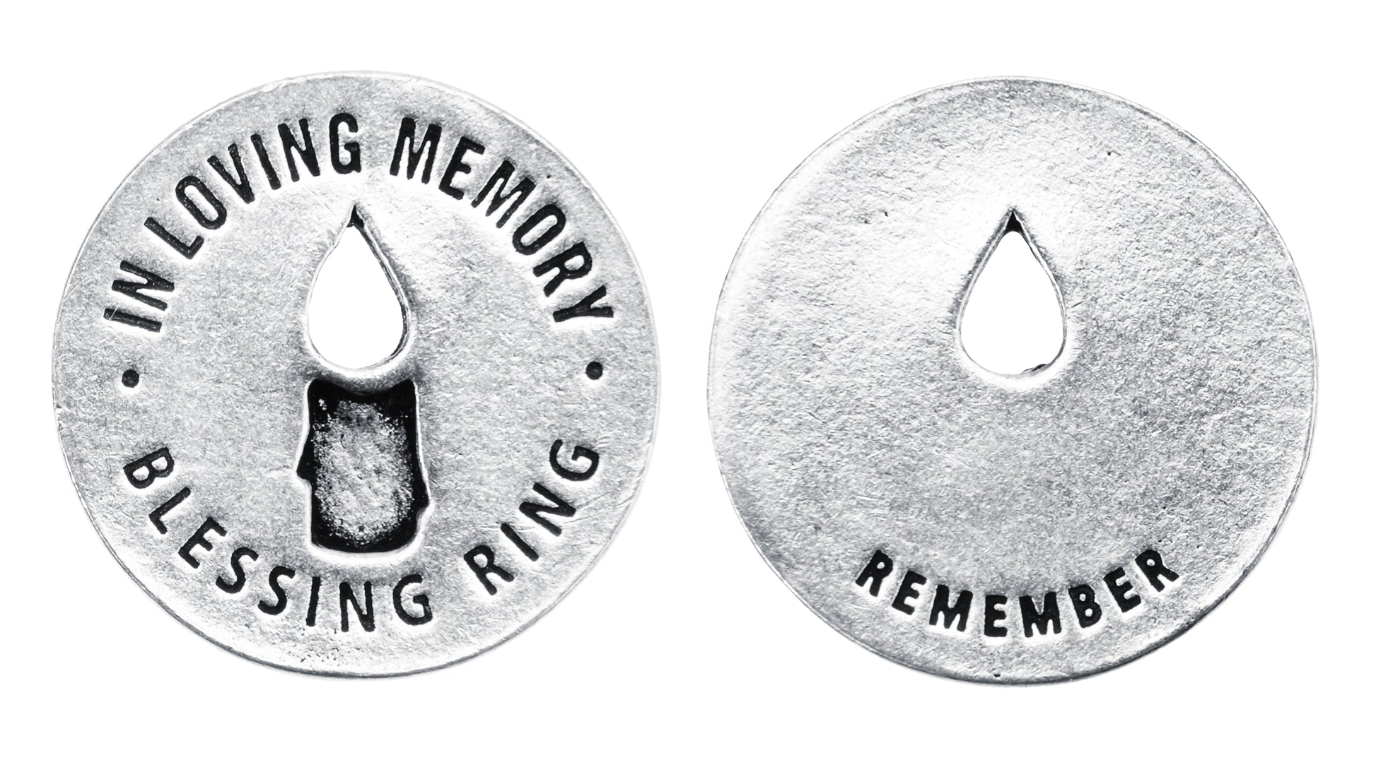 In Loving Memory Blessing Ring front and back