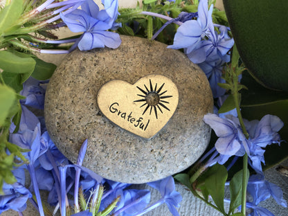 Gratitude Heart Rock