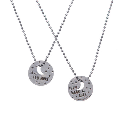 Love You More Blessing Rings on a necklace