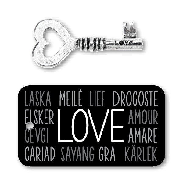 Love Key Charm with backer card