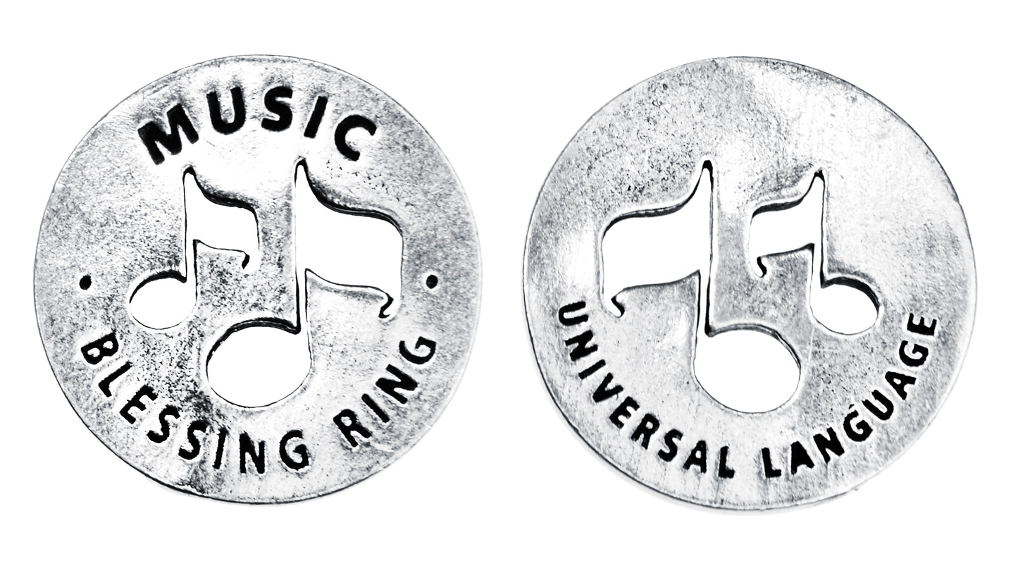 Music Blessing Ring front and back