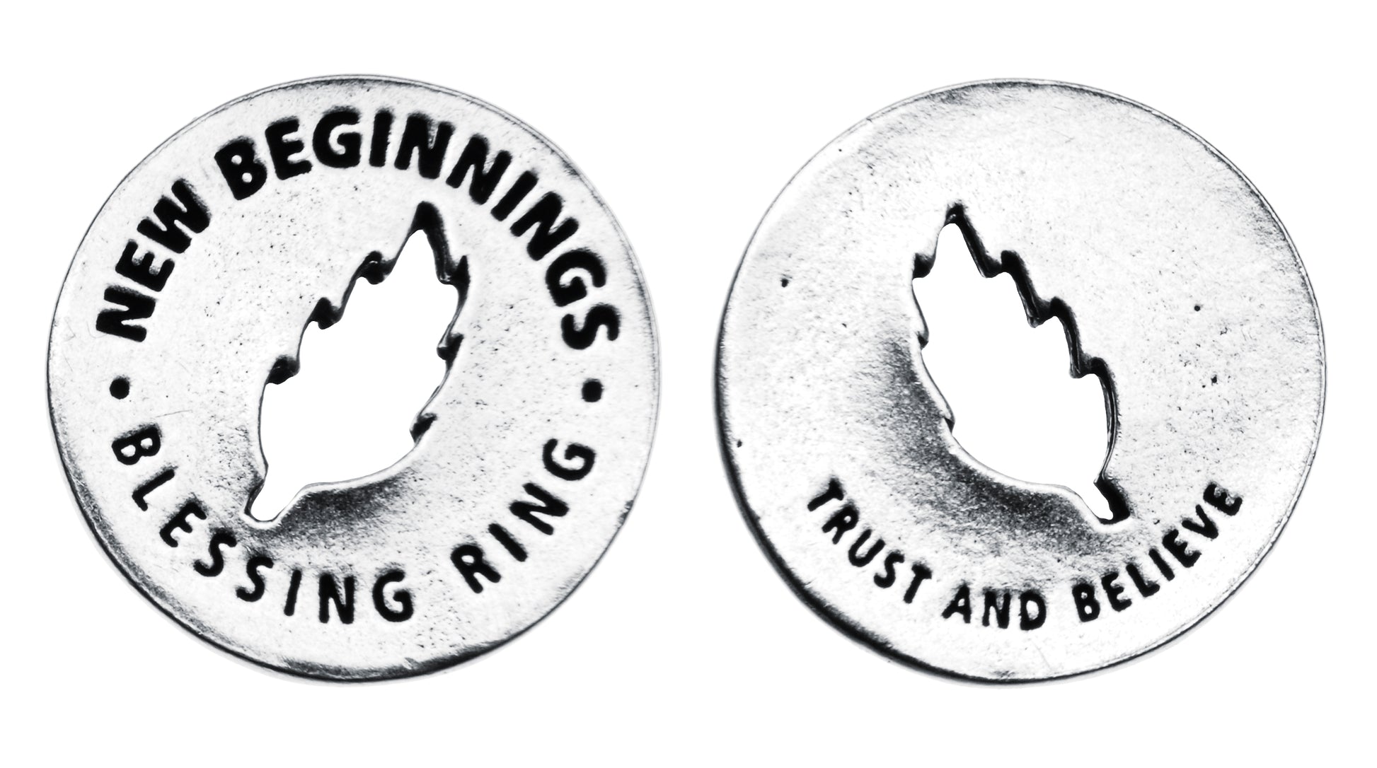 New Beginnings Blessing Ring front and back