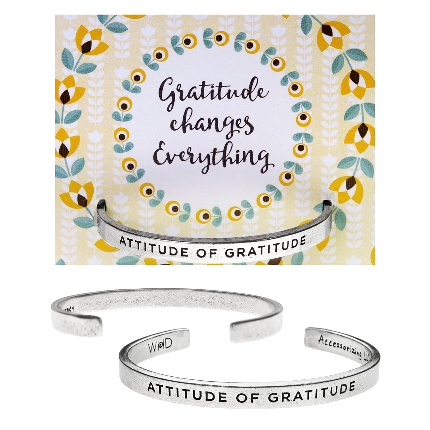 Attitude of Gratitude Quotable Cuff Bracelet