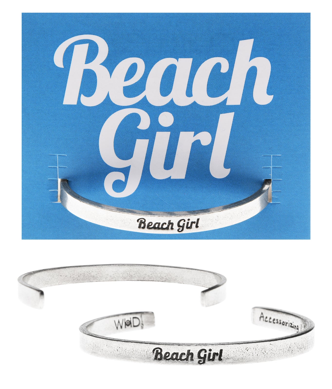 Beach Girl Quotable Cuff Bracelet with backer card
