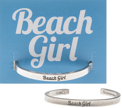Beach Girl Quotable Cuff Bracelet with backer card 2