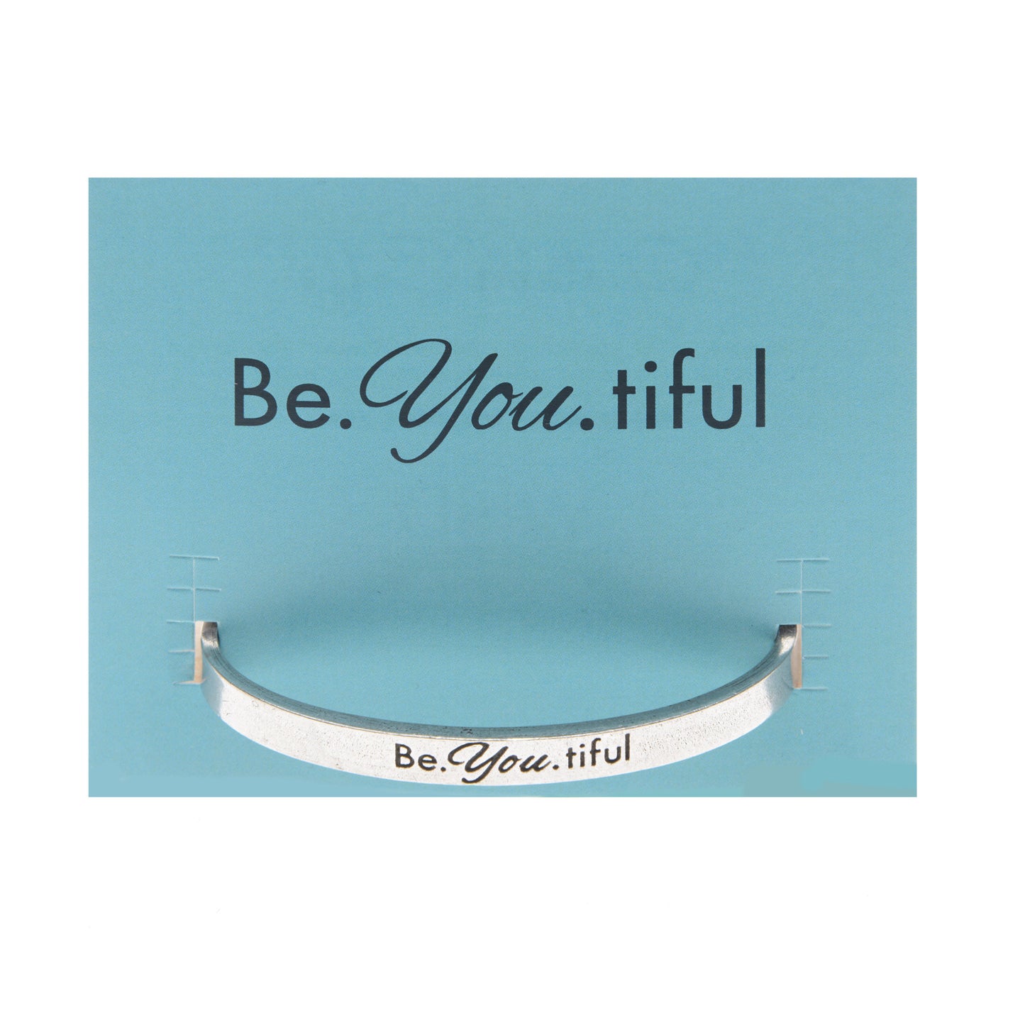 Be You tiful Quotable Cuff Bracelet on backer card