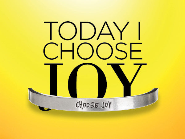 Choose Joy Quotable Cuff Bracelet on backer card