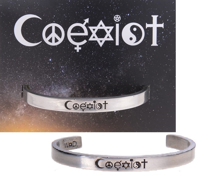 Coexist Quotable Cuff Bracelet with backer card 2