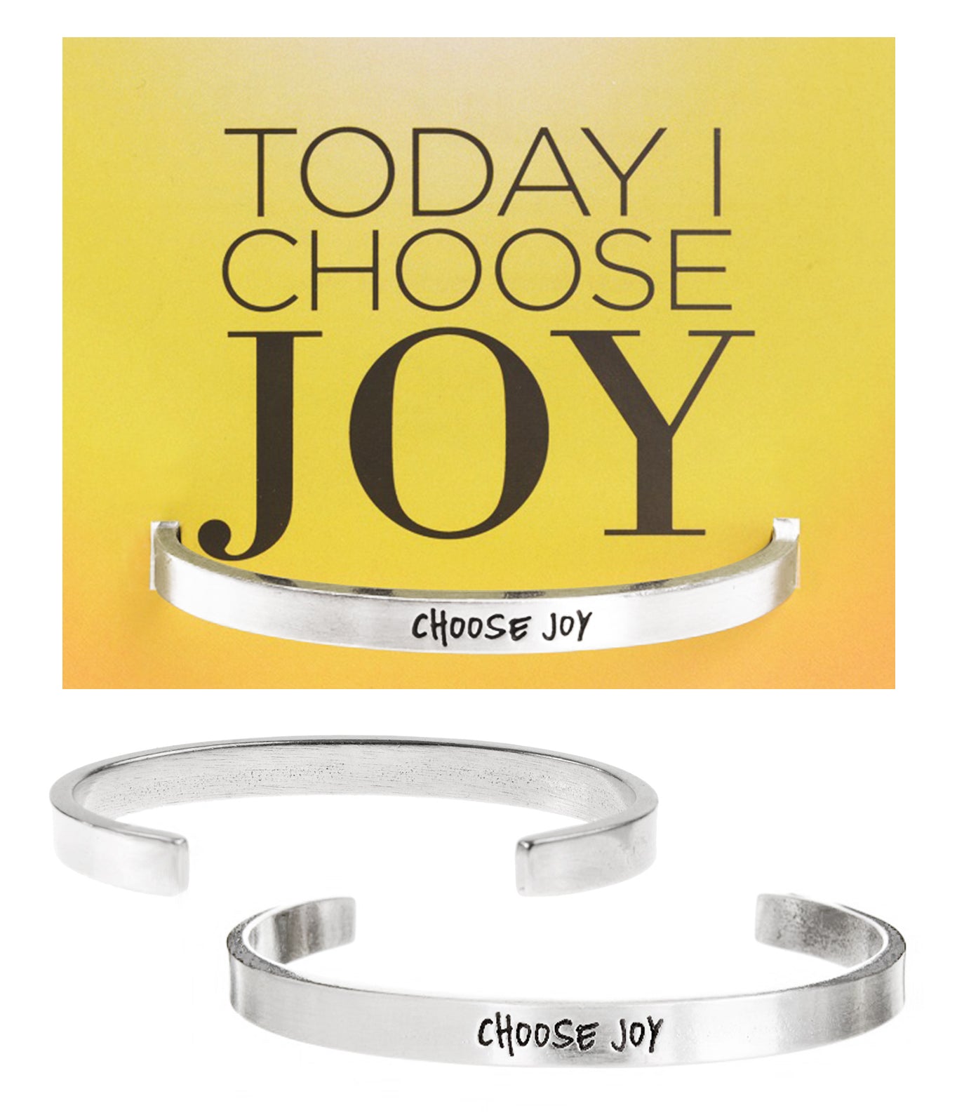 Choose Joy Quotable Cuff Bracelet with backer card