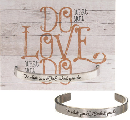 Do what you LOVE what you do Quotable Cuff Bracelet with backer card 2