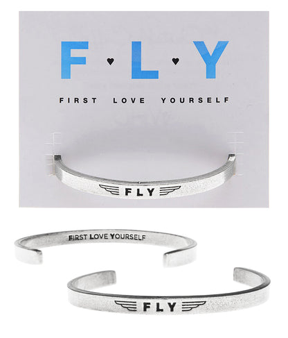 FLY (inside - First Love Yourself) Quotable Cuff with backer card