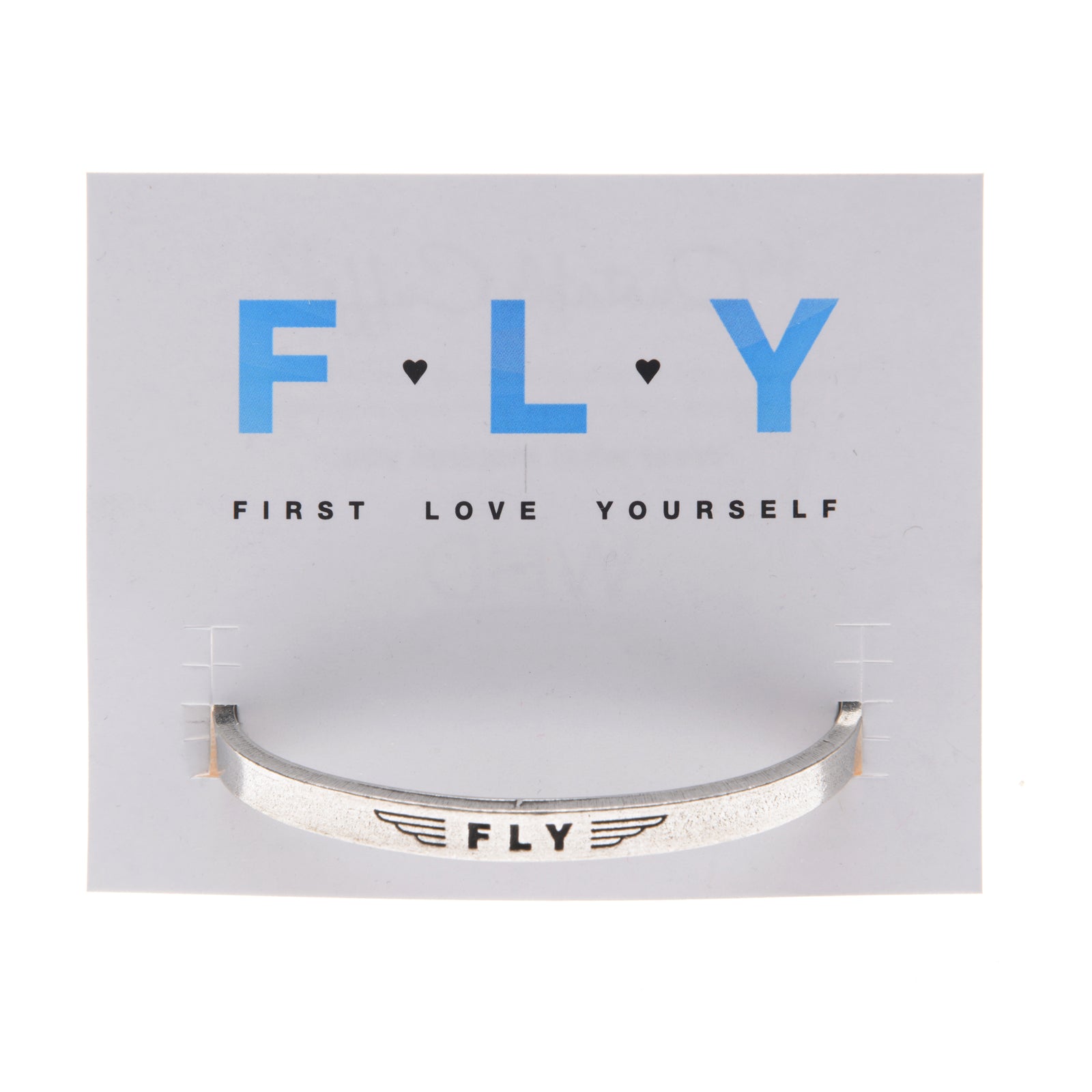 FLY (inside - First Love Yourself) Quotable Cuff on backer card