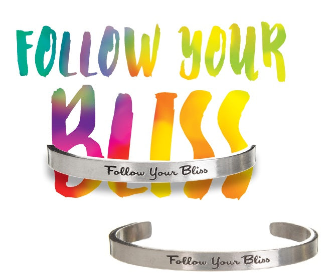 Follow Your Bliss Quotable Cuff Bracelet with backer card 2