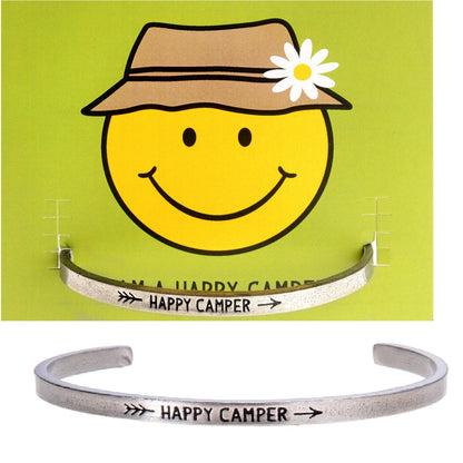 Happy Camper Quotable Cuff Bracelet with backer card 2