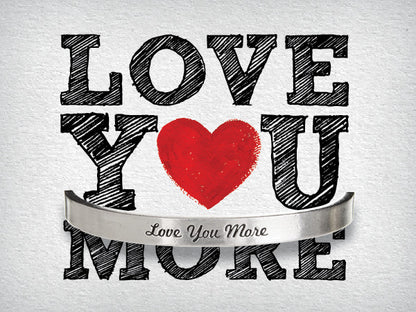 Love You More Quotable Cuff Bracelet on backer card