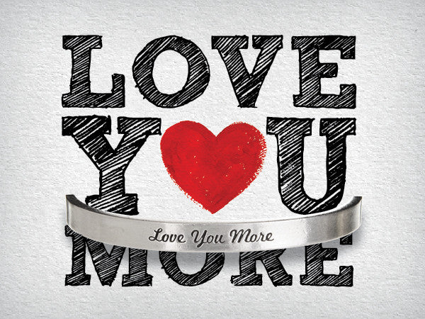 Love You More Quotable Cuff Bracelet on backer card